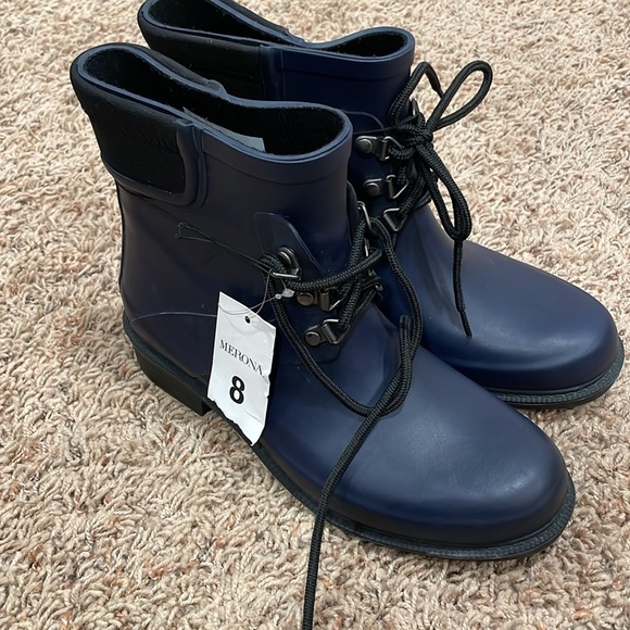 Merona navy blue rain boots - Picture 2 of 4